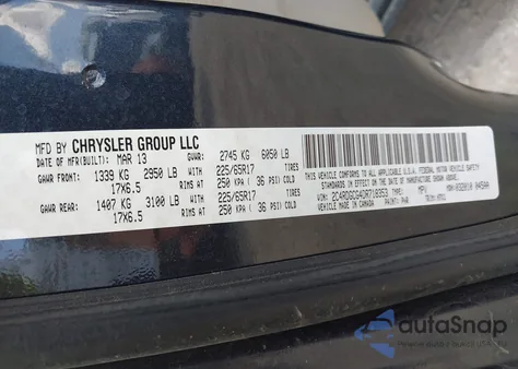 2013 Dodge Grand Caravan Sxt from USA, damaged, VIN 2C4RDGCG4DR718353